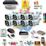 8 Kameralı Ip Set Yapay Zeka Özellikli Gece Renkli Sesli Ip 4386