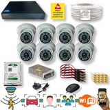 8 Kameralı Set - İnsan Yüz Hareket Algılayan 36Ir Led 5Mp Lens 1080P İç Mekan Güvenlik Kamerası Seti D136b-9008