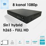 8 Kanal Dvr - 5 in 1 Xvr Xmeye Yazılım H265 Full Hd Kayıt Cihazı