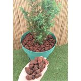 8 kg Dekoratif Pomza Taşı, 1-2 Cm, Bahçe ve Tarım Için Renkli Taş - Seçenek 1 - Ahşap