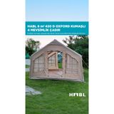 8 Kişilik 8m2 4 Mevsim 420d Oxford Kumaşlı Şişme Çadır 320*250*220cm