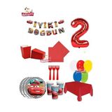 8 Kişilik Cars Araba Temali Doğum Günü Konsepti Parti Seti Süsü, 78966998521