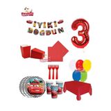 8 Kişilik Cars Araba Temali Doğum Günü Konsepti Parti Seti Süsü, 78966998522