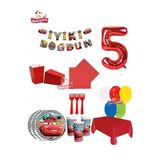 8 Kişilik Cars Araba Temali Doğum Günü Konsepti Parti Seti Süsü, 78966998524