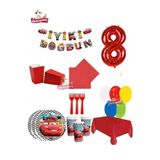 8 Kişilik Cars Araba Temali Doğum Günü Konsepti Parti Seti Süsü, 78966998527