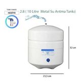 8 Lt. Metal Tank 2.2 Galon Su Arıtma Tankı (Beyaz)