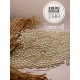 8 mm A.kalite Plastik Inci Boncuk (50 GRAM-200 Adet) Takı Çanta Aksesuar Boncuğu - Ekru