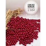 8 mm A.kalite Plastik Inci Boncuk (50 GRAM-200 Adet) Takı Çanta Aksesuar Boncuğu - Fuşya