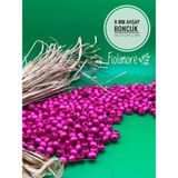 8 mm Ahşap Boncuk (50 Gram 175 Adet) Delik Çapı 3mm Makrome Takı Bileklik Tahta Yuvarlak - Fuşya