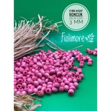 8 mm Ahşap Boncuk (50 Gram 175 Adet) Delik Çapı 3mm Makrome Takı Bileklik Tahta Yuvarlak - Pembe