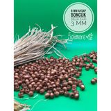8 mm Ahşap Boncuk (50 Gram 175 Adet) Delik Çapı 3mm Makrome Takı Bileklik Tahta Yuvarlak - Taba - Kahve