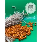 8 mm Ahşap Boncuk (50 Gram 175 Adet) Delik Çapı 3mm Makrome Takı Bileklik Tahta Yuvarlak - Turuncu