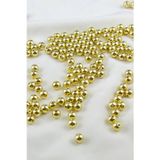 8 mm Gold Parlak Kaplama CCB Plastik İnci Boncuk Aksesuar Malzemesi (25 Gr)