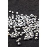 8 mm Gümüş Ekose Desen Plastik Boncuk Aksesuar Takı Malzemesi (25 Gram)