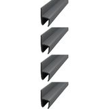 8 mm Küçük H (Y) Alüminyum Görünümlü Plastik Cam Balkon Fitili 200 cm 4 Adet