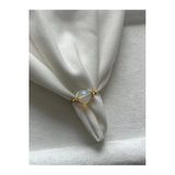 8 Mm Opal Taşı Altın Ayarlanabilir Tel Yüzük