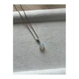 8 Mm Opal Taşı Gümüş Kaplama Kolye