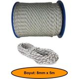 8 mm Sentetik Iskota Halat, Dağcı Ipi, Kamyoncu Halatı, Outdoor Kamping Piknik Salıncak Halatı, 5 Metre
