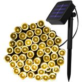 8 MODLU GÜNEŞ ENERJİLİ 100 LED 12 METRE SARI RENK BAHÇE AYDINLATMASI LED IŞIK