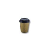 8 OZ Kahverengi Kraft Kapaklı Baskısız Karton Sıcak Kahve Bardağı 500 Adet