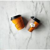 8 Oz Kapaklı Karton Bardak 100 Adet Bardak+ 100 Adet Kapak - Standart - Renkli