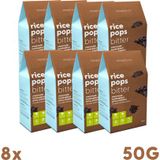 8 Paket Glutensiz Vegan Rice Pops Bitter Kakaolu Karabuğdaylı Pirinç Patlakları 50G