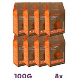 8 Paket Kakao Kaplı Glutensiz Vegan Yerfıstıklı Hurma Topları Raw Bites 100G