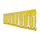 8 Parça Anahtar Takımı Seti Ağzı Açık Çift Taraflı 6-22MM 6X7-8X9-10X11-12X13-14X15-16X17-18X19-20X22 Araba Motorsiklet Bisiklet Tamiri Somun Sıkma Aparatı Ingiliz Anahtarı - Ahşap - Bej