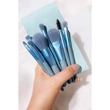 8 Parça Deri Makyaj Fırçası Seti Fondöten Far Pudra Eyeliner Fırça Set cin828mv