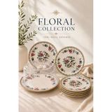 8 Parça Floral Kek Fanuslu Pasta Seti