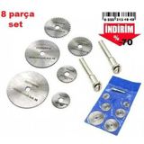 8 Parça Kesme Mini Diski Gravür Uç Seti Ahşap Kesici