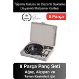 8 Parça Panç Seti Ağaç Kesme Testere Matkap Ucu Takımı Alçıpan Tavan Kartonpiyer Alyan Anahtar