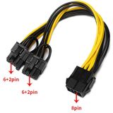 8 Pin Power Splitter Pci-E Molex 8 6+2Pin Çoklayıcı Kablo 4880P