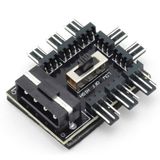 8 Port Fan Çoklayıcı 8li Fan Kontrol 2 Seviye Pwm 12V 4 Pin Fan Denetleyici Molex Ide