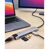 8 Port Type C Hub Usb Rj45 Sd Tf Kart Okuyucu Çoklayıcı