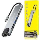 8 Portlari 1 Arada Usb C Hub Adaptoru, 4K Hdmı, Sarj Cihazi, Usb C Baglanti Noktalari, Sd/Micro Sd Kart Okuyucular, Ethernet Baglanti Noktasi, M1 Ve M2 Mac Bilgisayarlar İcin, Thunderbolt 3