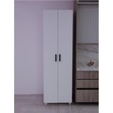 8 Raflı 2 Kapaklı 16r Mutfak Dolabı Banyo Dolabı Çok Amaçlı Dolap Beyaz Beyaz