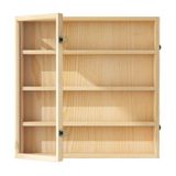 8 Raflı Ahşap Vitrin Koleksiyonu Vitrini, Oyuncak ve Merak için Duvar Vitrini, Ev, Oturma Odası, Yatak Odası, Ofis için Şık Depolama Rafı (50 x 10 x 85 cm)