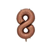 8 Rakam Karamel Folyo Balon 34 inç 76-82 cm