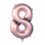 8 RAKAM ROSE GOLD FOLYO BALON 40 İNC 100 CM