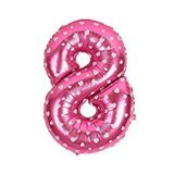 8 Rakamı Pembe 40 cm Folyo Balon
