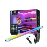 8 Renk Kumandalı Sese Duyarlı Renk Değiştiren RGB Çubuk Şerit Led Işık SB-6541 (Şeffaf, 100 Cm)