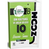8. Sınıf Din Kültürü ve Ahlak Bilgisi 1. Dönem 10 lu Zoom Serisi Deneme Sınavı - Günay Yayınları