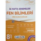 8. Sınıf Fen Bilimleri Classmate 36 Hafta Denemeleri