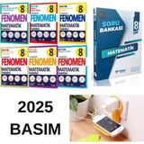 8.sınıf Fenomen Matematik Fasikül + Yanıt 8 Matematik(Kolay-Orta) Set Priz Tutucu Hediye