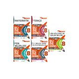 8.Sınıf Günay Bumerang Matematik + Türkçe + Fen + İnkılap + Din Akıllı Defter Kitaplar / 5 Kitap Set