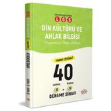 8. Sınıf LGS Din Kültürü Branş Deneme Kırklı Editör Yayınları