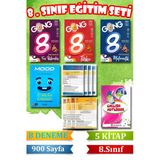 8. Sınıf Lgs Eğitim Seti - 5 Kitap + 8 Deneme - 900 Sayfa - Matematik Türkçe Fen İngilizce - Tüm Dersler