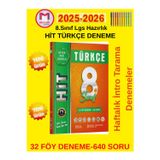 8.Sınıf Lgs Hazırlık Hit Türkçe 32 Föy Deneme 640 Soru İntro Tarama Deneme Seti+Tablet Kalem