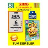 8.Sınıf Lgs Süper İkili Tüm Ders Genel Deneme Set-Eyted Süper Karma 6Lı+Ünlüler Cix 3+1 Deneme